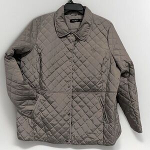 Ralph Lauren Quilted Beige Jacket Women’s Plus Size 2X